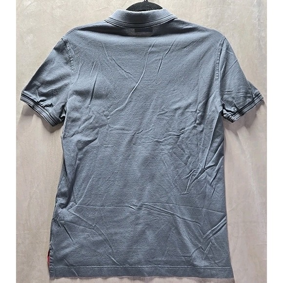 NWOT Salvatore Ferragamo Mens Gray Polo Gancini Neck Logo Sz Small shirt - Picture 7 of 10